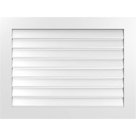 Ekena Millwork Vertical Surface Mount PVC Gable Vent: Functional, w/ 3-1/2"W x 1"P Standard Frame, 40"W x 30"H GVPVE40X3001SF